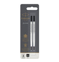 Parker Rollerball Refills Black Medium Pack of 2 Made In France