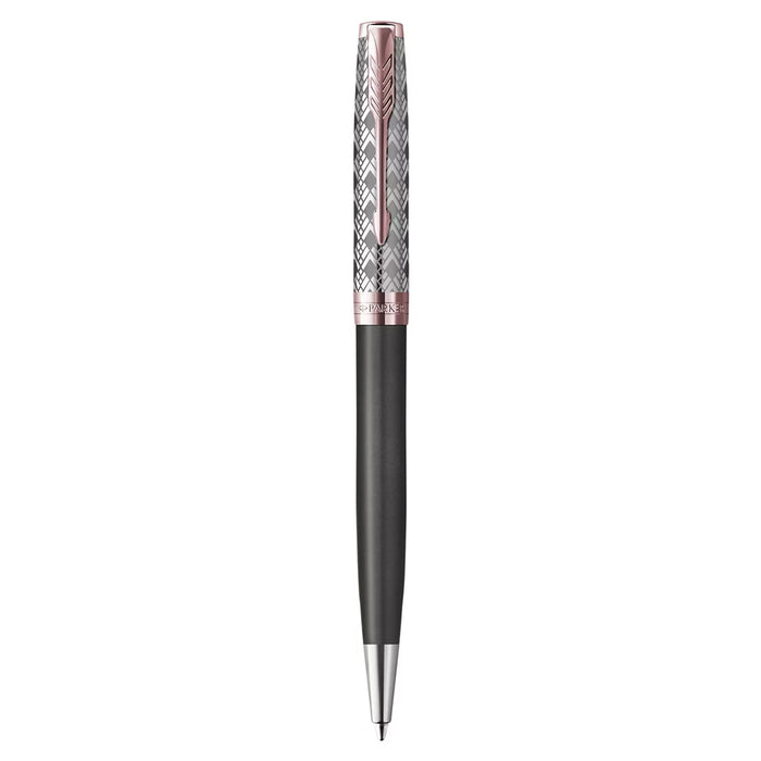Parker Sonnet  Premium Metal and Grey Satin Stainless Steel Pink Gold Coating 23K Ballpoint Pen 2119791