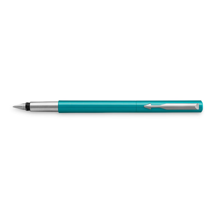 Parker Vector Blue Green Fountain Pen and Ballpoint Pen Set + Cartridges, Refills and Parker Notebook  Parker Fountain Pens