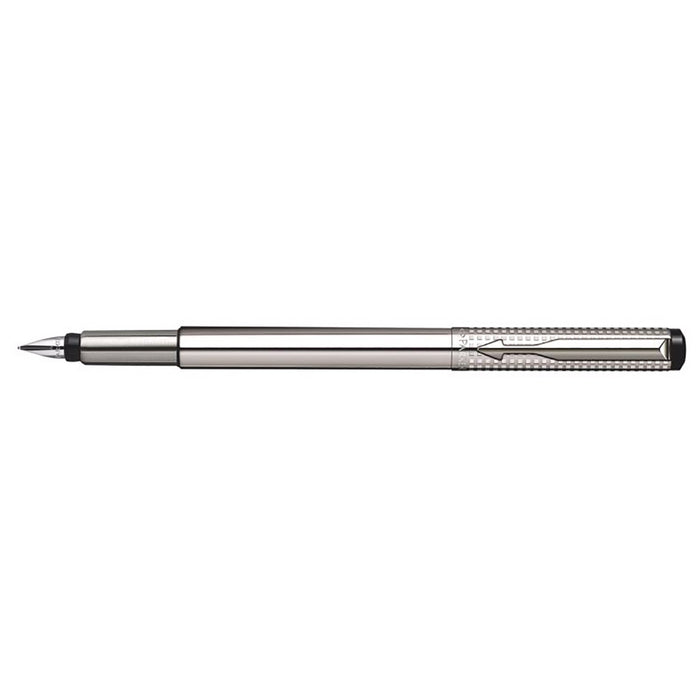 Parker Vector Premium Shiny Stainless Steel Chiselled Fountain Pen Fine  Parker Fountain Pens