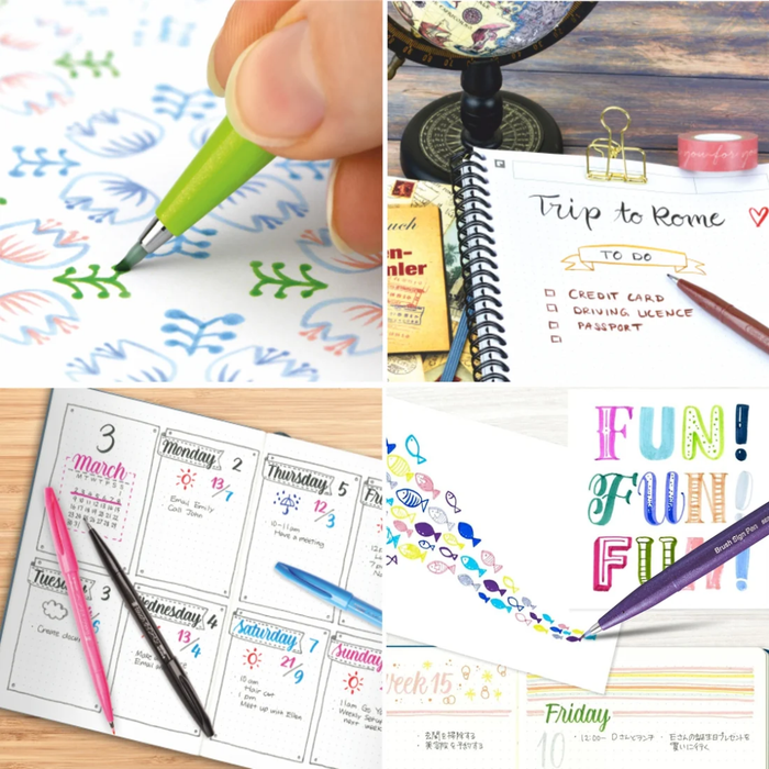 Pentel Brush Sign Pen Set