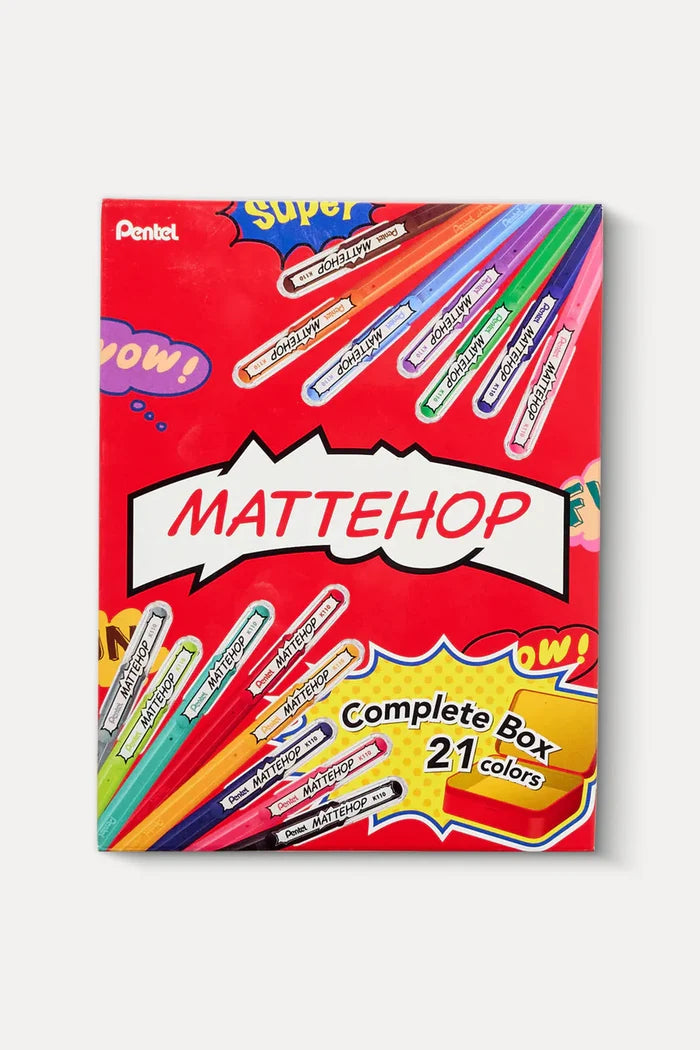 Pentel Hybrid Mattehop Gel Pen Set