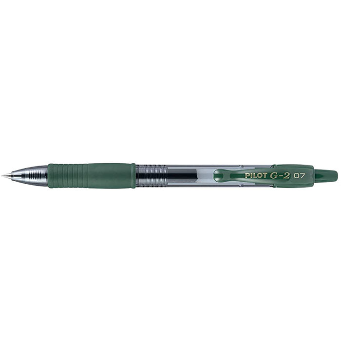Pilot G2 Hunter Green Fine Point Gel Pen 0.7 mm Pack of 6  Pilot Gel Ink Pens