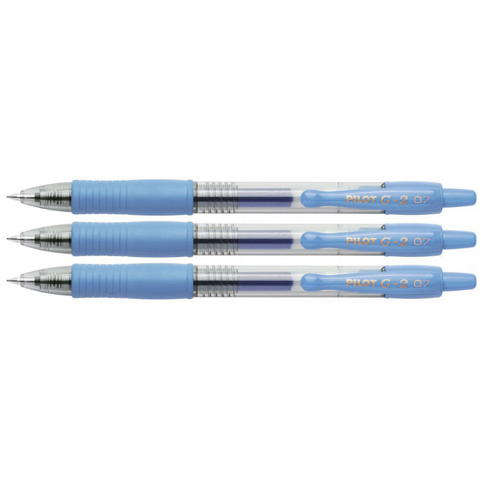Pilot G2 Periwinkle Fine Point Gel Pen 0.7 mm 11082 Pack of 3 - PensAndPencils.Net