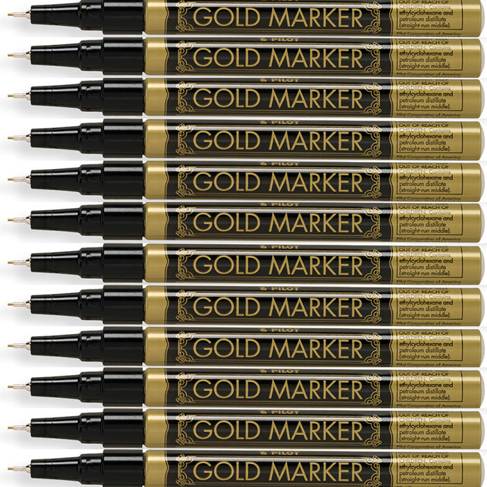 Pilot Gold Marker Extra Fine SCG-EF Pack of 12