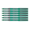 Pilot Precise V5 Green Roller Ball Pens 0.5mm Pack of 6  Pilot Rollerball Pens