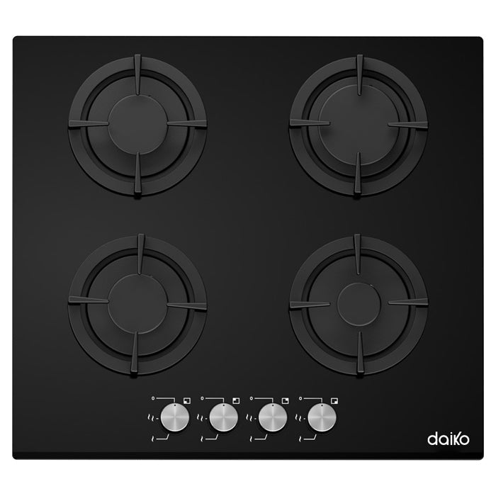 Plaque de cuisson à gaz 60cm 4 brûleurs grill Daiko