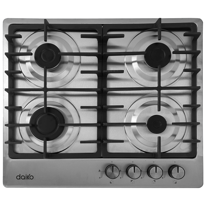 Plaque de cuisson à gaz 60cm 4 brûleurs grill Daiko