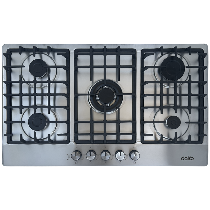 Plaque de cuisson à gaz 90cm 5 brûleurs inox Daiko