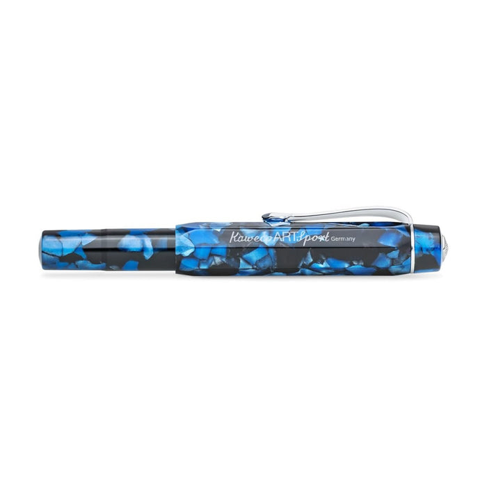 Pre Owned Kaweco Sport Art Fountain Pen Pebble Blue Fountain Pen Double Broad BB