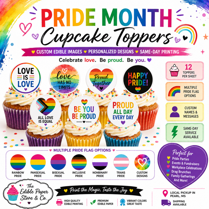 PRIDE Cupcake Toppers