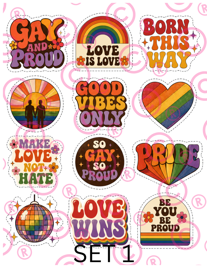 PRIDE Cupcake Toppers