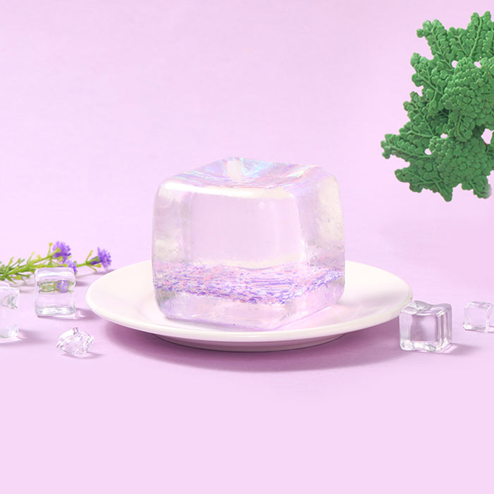Purple Glow-in-Dark Ice Cube Taba Squishy