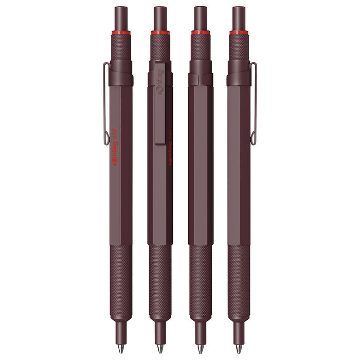 Rotring 600 Chocolate Truffle Ballpoint Pen Hexagonal Pen Knurled Grip 2204407