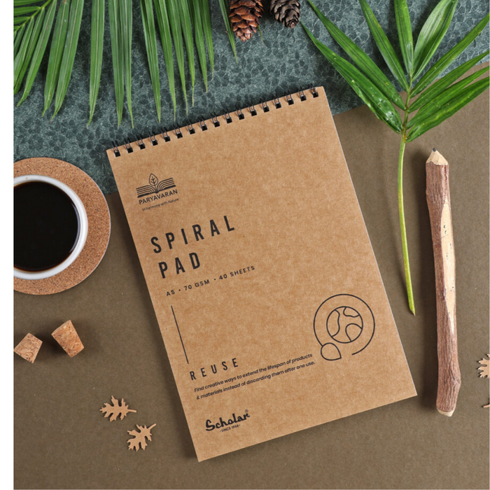 Scholar Paryavaran A5 Ruled Notepad