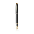 Scrikss Oscar 390 Fountain Matt Black with Gold Trims Pen