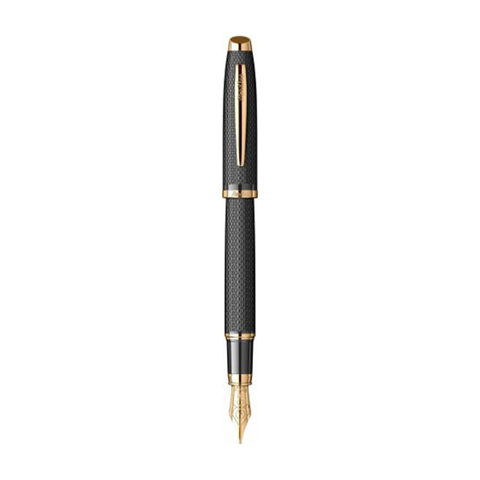 Scrikss Oscar 390 Fountain Matt Black with Gold Trims Pen