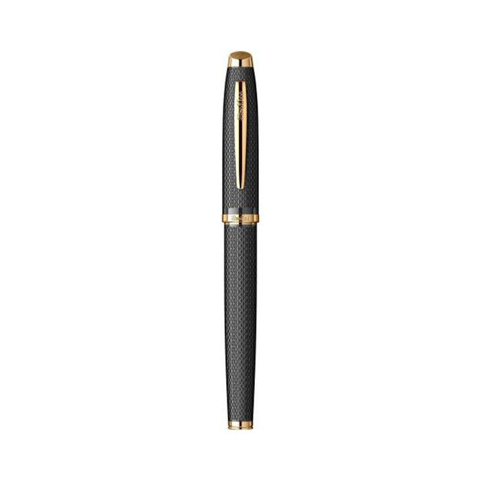 Scrikss Oscar 390 Fountain Matt Black with Gold Trims Pen
