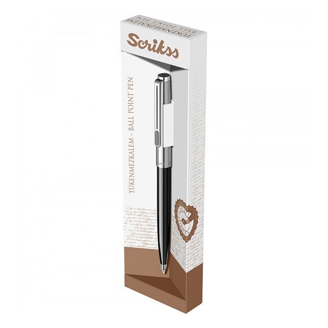 Scrikss Vintage 77 Black Roller Ball Pen - SCOOBOO - 54878 - Roller ball Pen