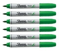 Sharpie Brush Tip Marker Green Pack Of 6 - PensAndPencils.Net