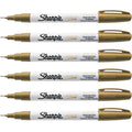 Sharpie Gold Metallic Paint Markers Extra Fine Point Pack Of 6 - PensAndPencils.Net