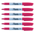 Sharpie Jupiter Red Fine Point Permanent Markers Pack of 6 - PensAndPencils.Net