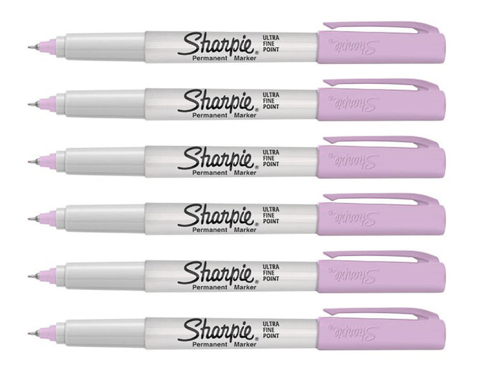 Sharpie Lavender Mica Ultra Fine Marker Pack Of 6 - PensAndPencils.Net