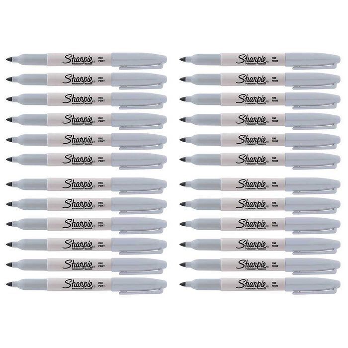 Sharpie Light Grey Markers Bulk Pack of 24, Fine Point Grey Permanent Markers