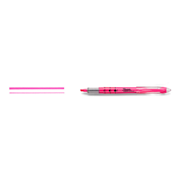 Sharpie Liquid Highlighter Pink Narrow Chisel Tip Pack Of  6  Sharpie Highlighter