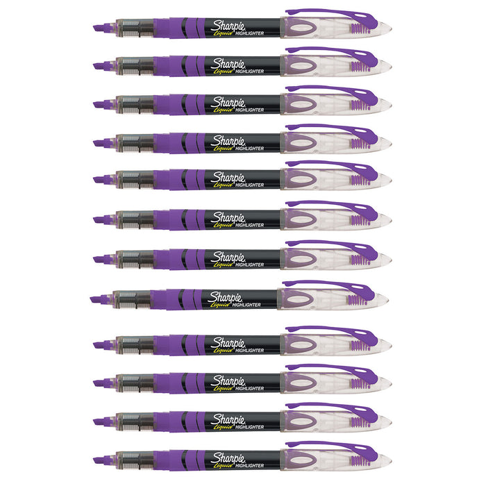 Sharpie Liquid Purple Highlighter Chisel Tip 12 Count  Sharpie Highlighter