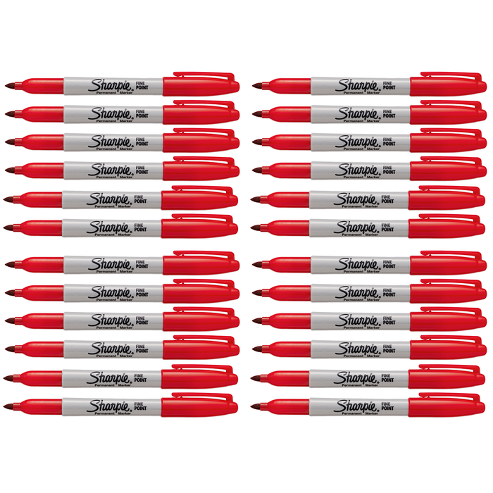 Sharpie Markers Bulk, Red Pack of 24  Sharpie Markers