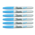 Sharpie Neon Blue Fine Point Permanent Marker Pack of 6