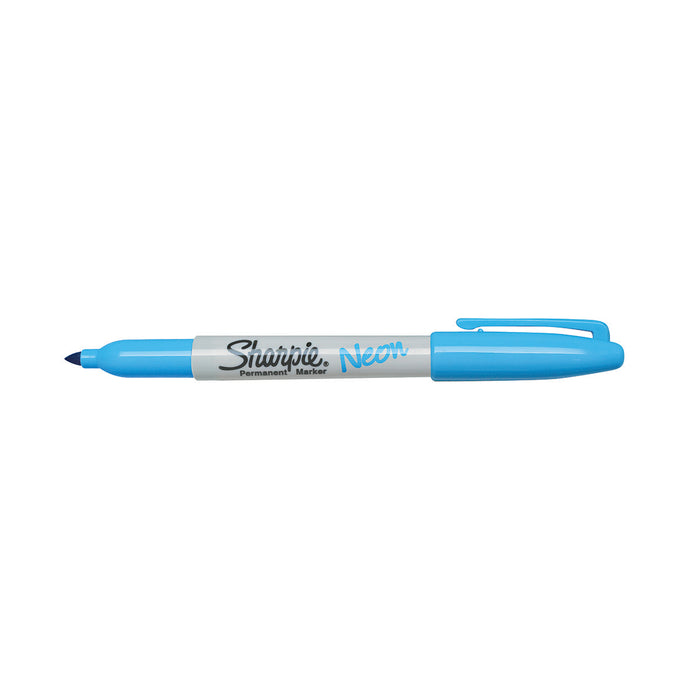 Sharpie Neon Blue Fine Point Permanent Marker Pack of 6