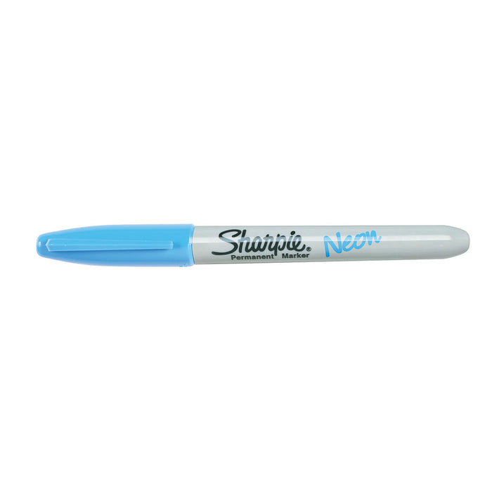Sharpie Neon Blue Fine Point Permanent Marker Pack of 6