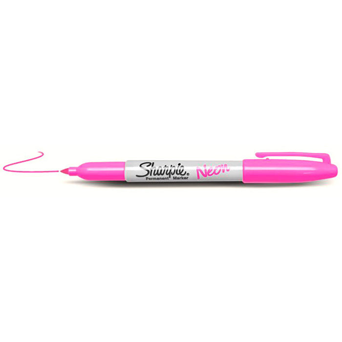 Sharpie Neon Pink Fine Point Permanent Marker Pack of 6