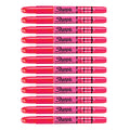 Sharpie Pink Highlighter Stick Chisel Tip with Ink Indicator and Pocket Clip Dozen  Sharpie Highlighter