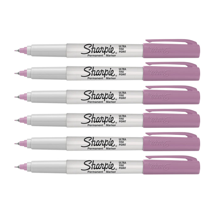 Sharpie Purple Flourite Ultra Fine Permanent Markers 6 Count