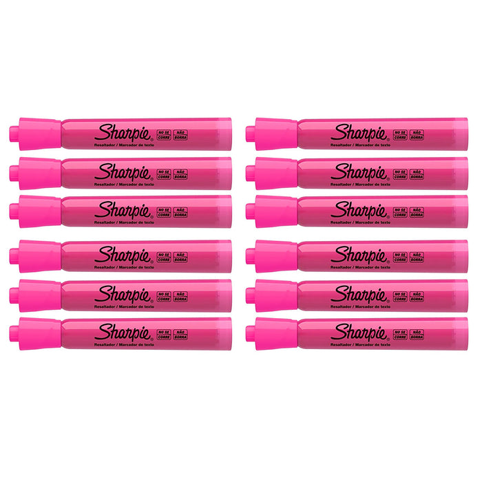 Sharpie Resaltador Pink Highlighter Pack of 12 - No Smear  Sharpie Highlighter