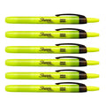 Sharpie Retractable Highlighters Fluorescent Yellow Narrow Chisel Tip 6 Count
