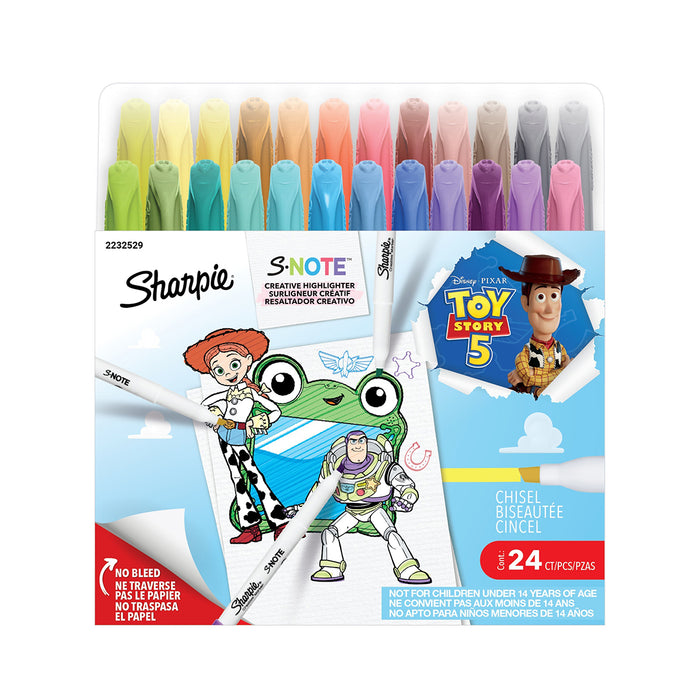Sharpie S-Note Creative Highlighter Markers Set Assorted Colors 24 Count 2232529