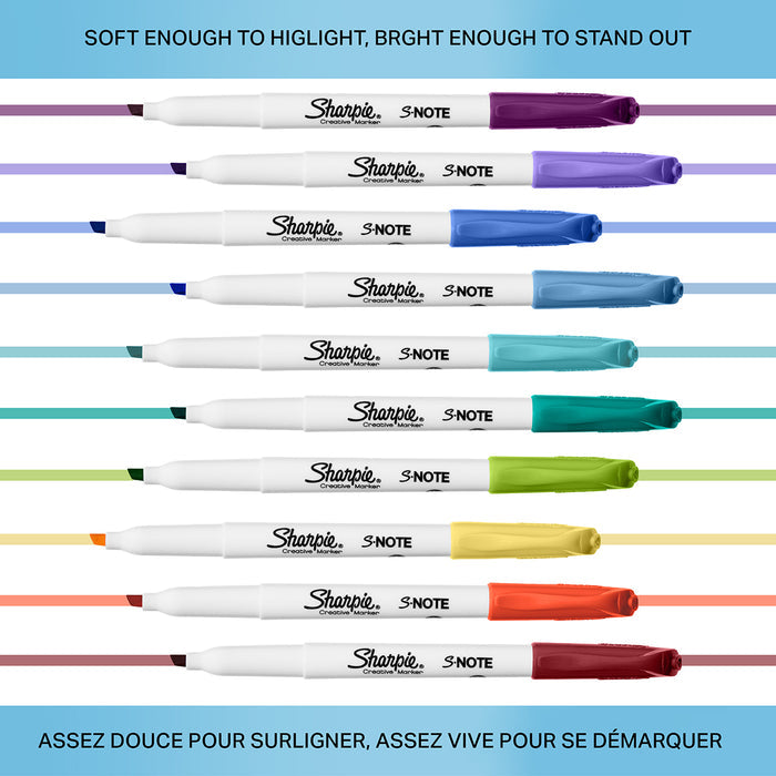 Sharpie S-Note Creative Highlighter Markers Set Assorted Colors 24 Count 2232529