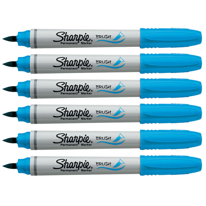 Sharpie Turquoise Markers Brush Tip | Pack of 6 - PensAndPencils.Net