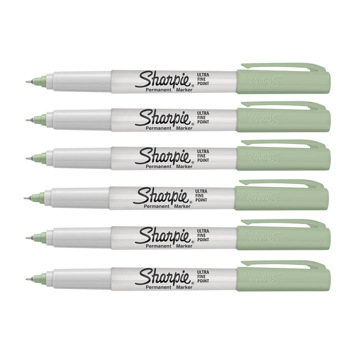 Sharpie Ultra Fine Markers Geode Green 6 Count - PensAndPencils.Net