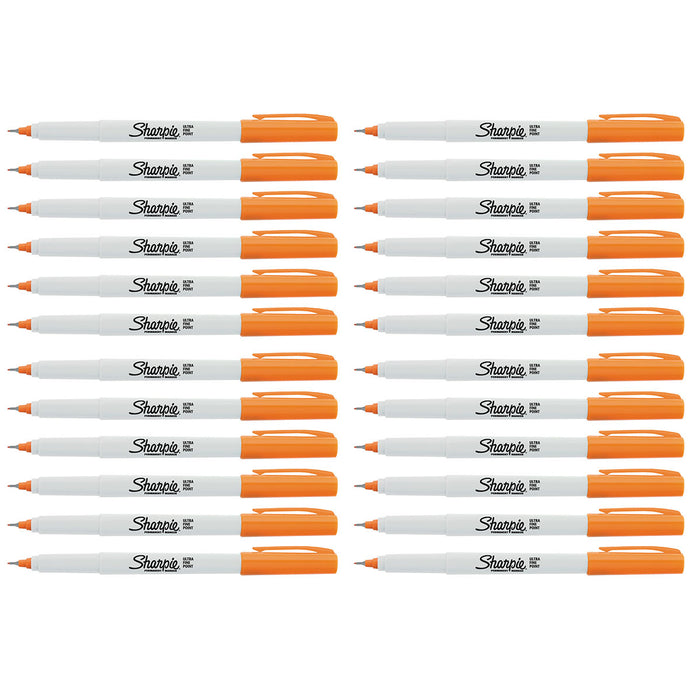 Sharpie Ultra Fine Orange Markers, Bulk Pack of 24  Sharpie Markers