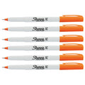 Sharpie Ultra Fine Orange Markers, Pack Of 6  Sharpie Markers