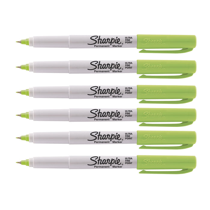 Sharpie Ultra Fine Point Markers Martian Green 6 Count - PensAndPencils.Net