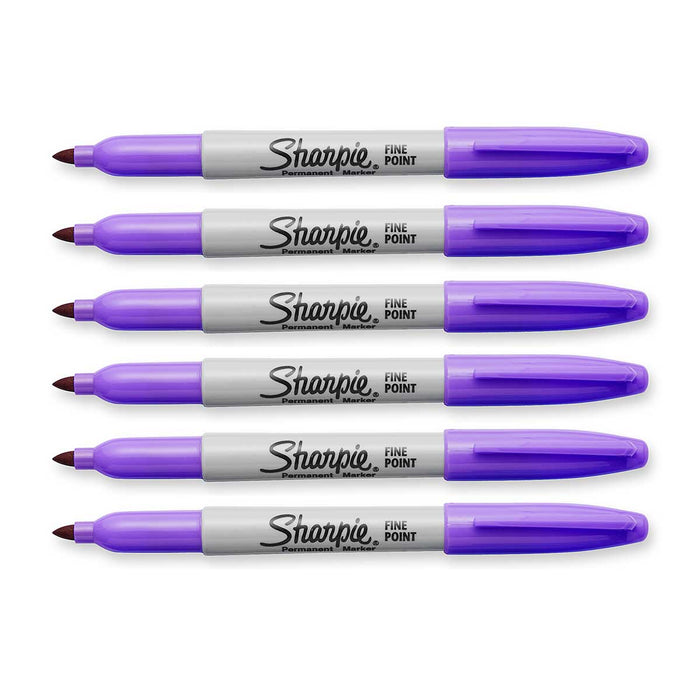 Sharpie Ultra Violet Fine Point Permanent Markers Pack of 6 - PensAndPencils.Net