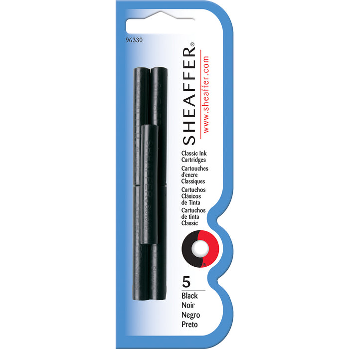 Sheaffer Black Ink Fountain Pen and Callligraphy Ink Cartridges Pack of 5  Sheaffer Fountain Pen Ink Cartridges