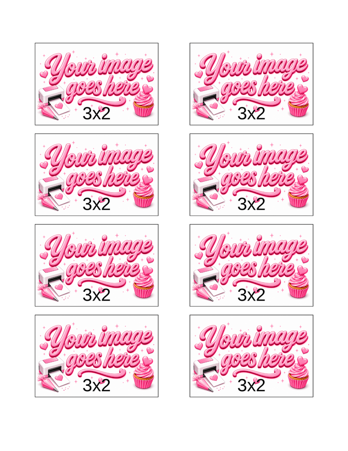 Square & Rectangle Options  ● Custom Printed Sugar Sheet UNCUT