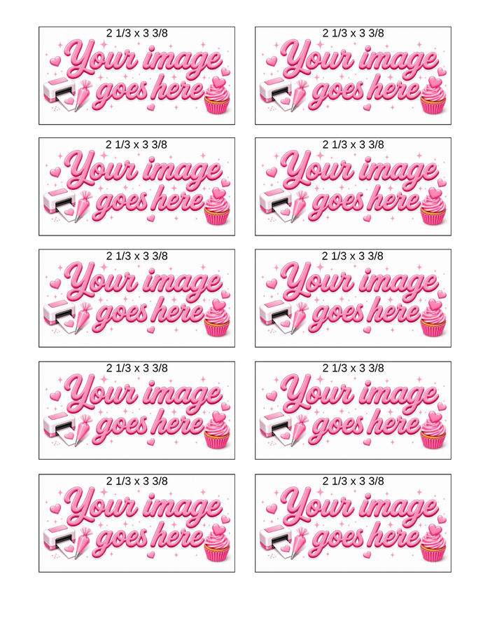 Square & Rectangle Options  ● Custom Printed Sugar Sheet UNCUT
